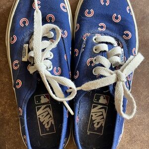 Vans Kids Navy and White Patterned Sneakers